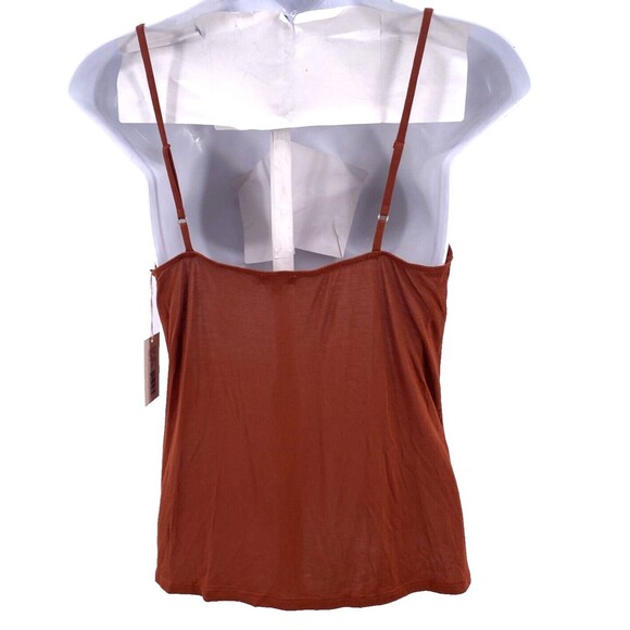 LaROK Cami Top M Rust Paprika Jersey Spaghetti Straps Camisole New - Picture 3 of 8